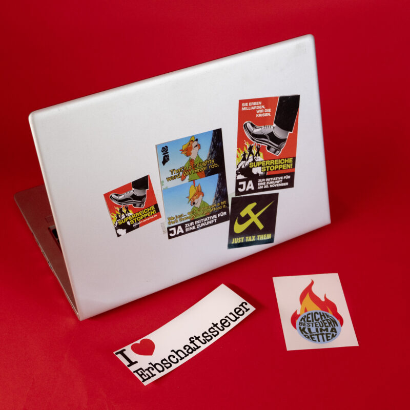 De stickerscombo rouge